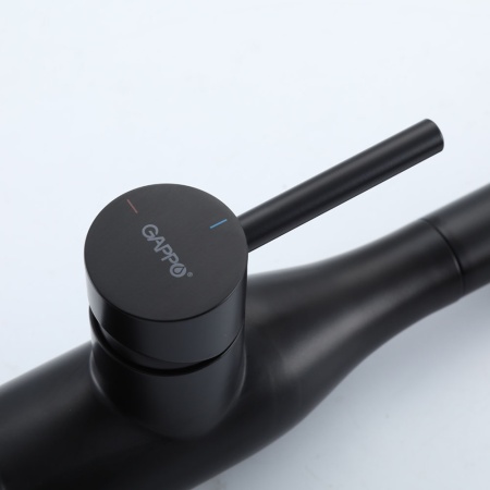 Смеситель для кухни с гибким изливом GAPPO G4098-16, черный