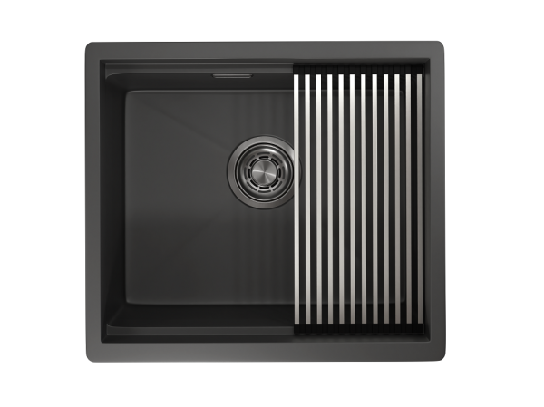 Мойка для кухни Granula Kitchen Space 5045U черный матовый, 50х44,5 см, прямоугольная