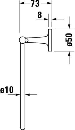 Полотенцедержатель Duravit Starck T 0099474600 черный
