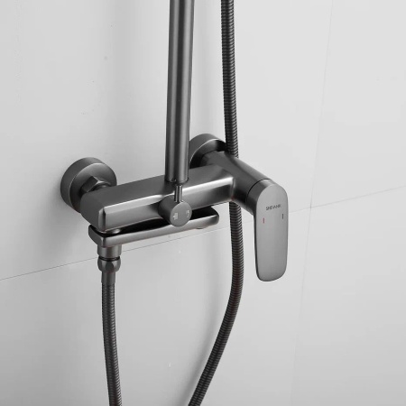 Душевая система Shevanik S8536T, оружейная сталь