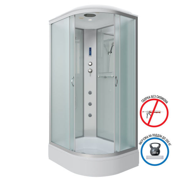 Душевая кабина Niagara Classic NG-33184-14LF 110х80х215, средний поддон 26 см, стекло матовое