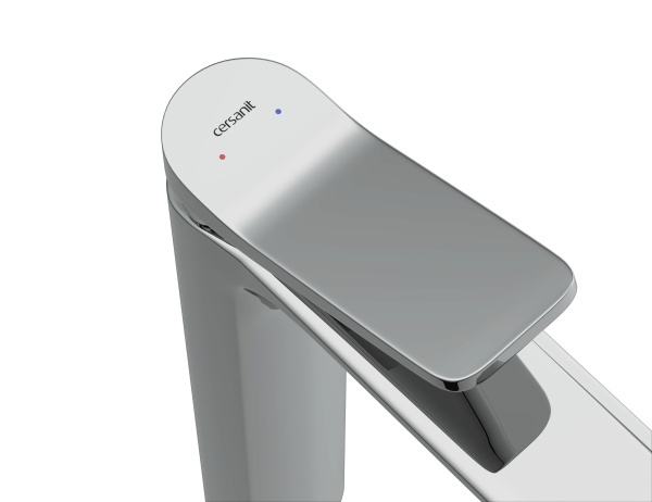 Смеситель для раковины Cersanit ODRA высокий однорычажный клик клак, 63054