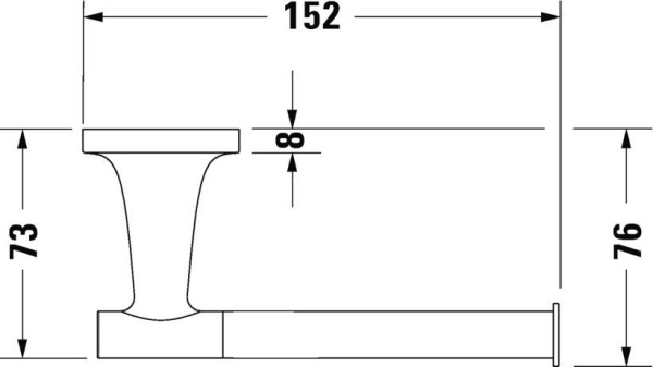 Держатель туалетной бумаги Duravit Starck T 0099374600 черный