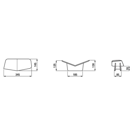 Laufen Home collection Керамическая подставка для книг 34.5x14.5x12.5/13см., LIBRO, настольная, цвет: белый 8.7777.8.000.000.1