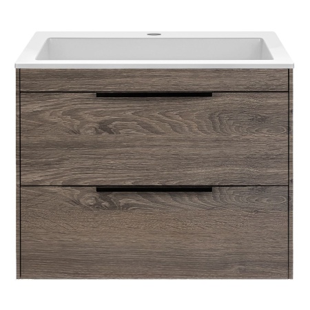 Тумба под раковину Vincea Chiara 2D 600 подвесная, 2 выкатных ящика soft-close, R.Oak