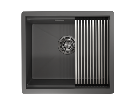 Мойка для кухни Granula Kitchen Space 5045U графит матовый, 50х44,5 см, прямоугольная