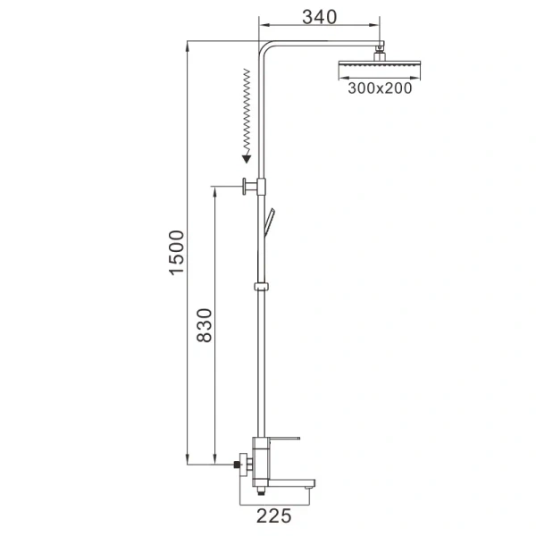 Душевая система Rose R2636