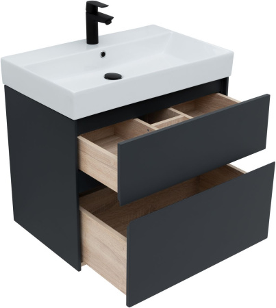 Тумба под раковину Aquanet Бруклин 70 антрацит матовый