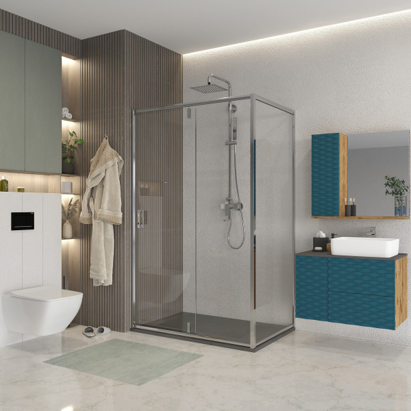 Душевое ограждение Niagara Nova NG-63-11A-A100 110x100x195 прямоугольник, дверь распашная