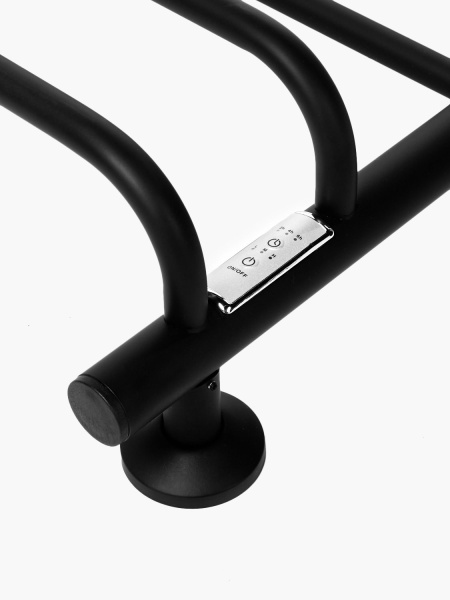 Полотенцесушитель В9/10 Р80*50 (СНШ, Черный RAL 9005 (мат), З группы 3*3*2 вставок , Под скрытый монтаж. С таймером; Правое подкл.)