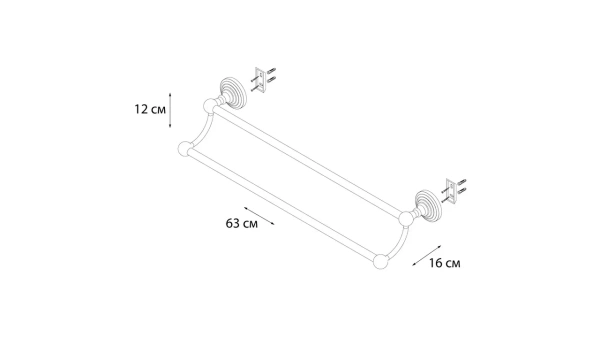 Полотенцедержатель трубчатый 2-ой Fixsen Retro FX-83802