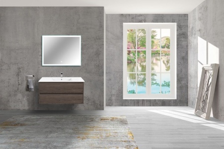 Тумба под раковину Vincea Gio 100 подвесная, 2 выкатных ящика soft-close, R.Oak