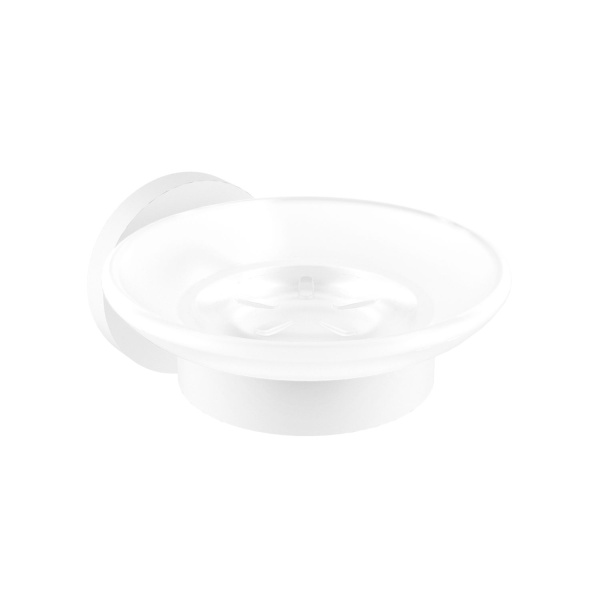 Акционный набор аксессуаров для ванной комнаты 5 в 1 Wellsee Finishing Touch 182515002: дозатор для жидкого мыла, мыльница, крючок 2 шт, стакан для зубных щеток и пасты (цвет белый матовый)