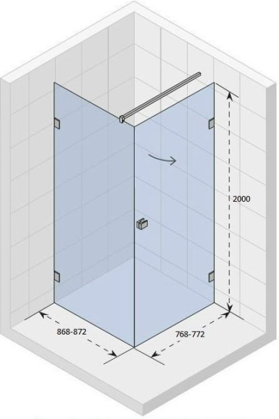 Душевой уголок Riho Scandic Mistral M201 80х90 R GX0202402