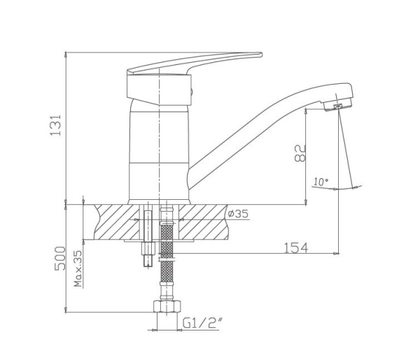 Смеситель для раковины Haiba HB4506