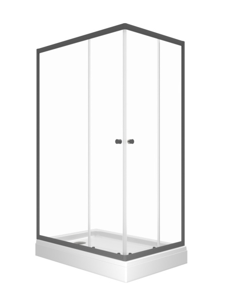 Душевое ограждение Triton Вента-Графит 120*80