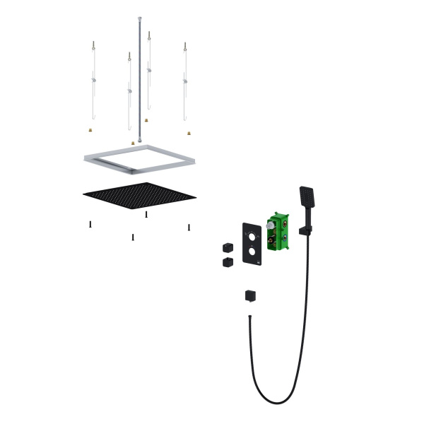Душевая система встроенная с термостатом Timo Petruma SX-5029/03SM черный