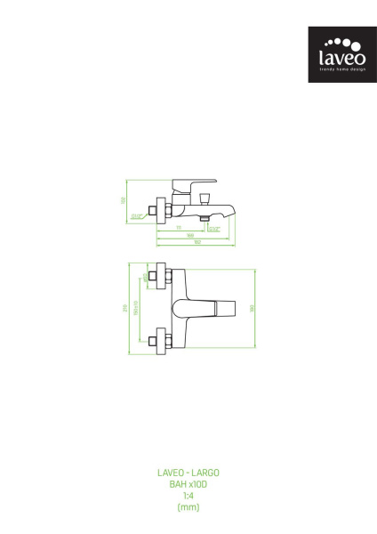 Смеситель для ванны Laveo Largo BAH_710D черный