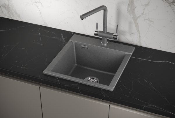 Мойка для кухни Granula Estetica 4701 графит, 47х50 см, квадратная
