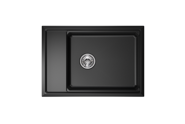Мойка для кухни Granula Kitchen Space 7305 шварц, 73х51 см, прямоугольная