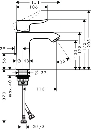 Hansgrohe Metris смеситель для раковины 110 хром 31080000