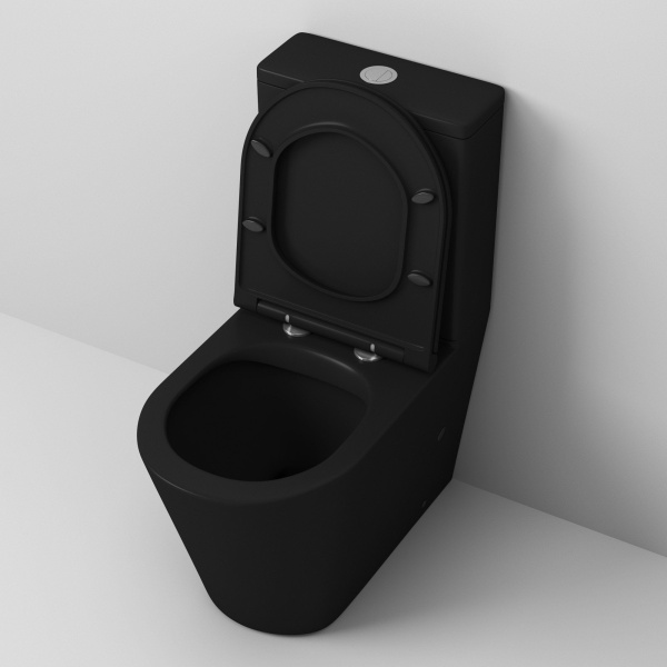 Унитаз Grossman GR-4449BMS (670х380х850) черный матовый напольный безободковый с тонкой крышкой