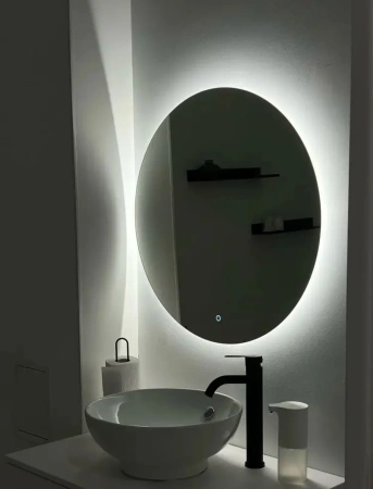 Зеркало EMZE Led D70 Antifog (c подсветкой и антизапотеванием)