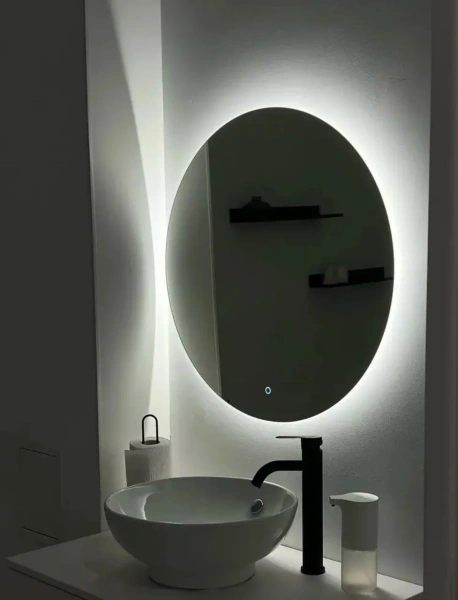 Зеркало EMZE Led D70 Antifog (c подсветкой и антизапотеванием)