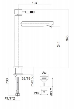 Смеситель для раковины Fiore Xenon 44CR5291