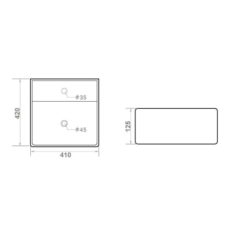 Orange RA04405W раковина накладная белая глянцевая, санфарфор