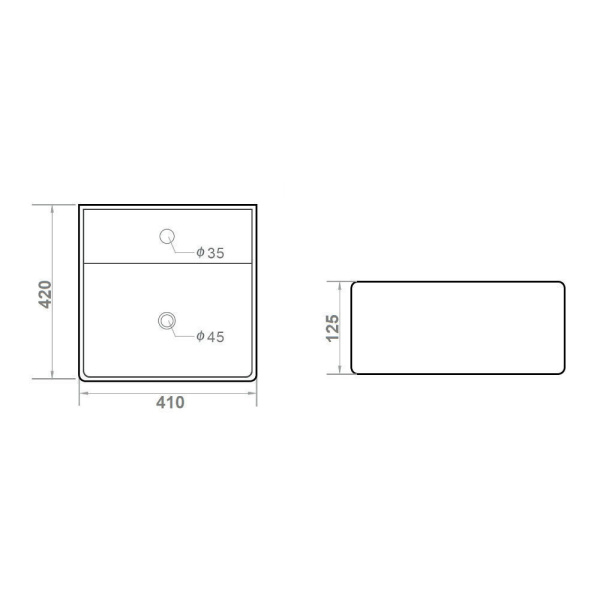 Orange RA04405W раковина накладная белая глянцевая, санфарфор