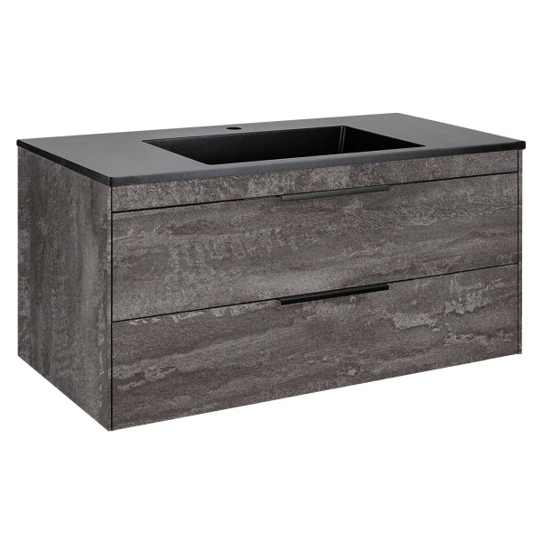 Тумба под раковину Vincea Chiara 2D 1000 подвесная, 2 выкатных ящика soft-close, G.Stone