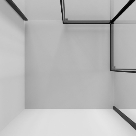 Душевое ограждение  Niagara Nova  NG-6830-34BLACK (100*100*195) квадрат, двери раздвижные