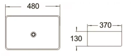 Раковина керамическая (накладная)  SantiLine SL-1010