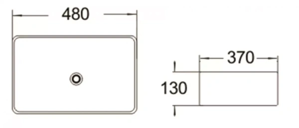 Раковина керамическая (накладная)  SantiLine SL-1010