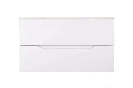 Тумба с раковиной Orange Line Li-100Tuw+Ra подвесная, белый матовый