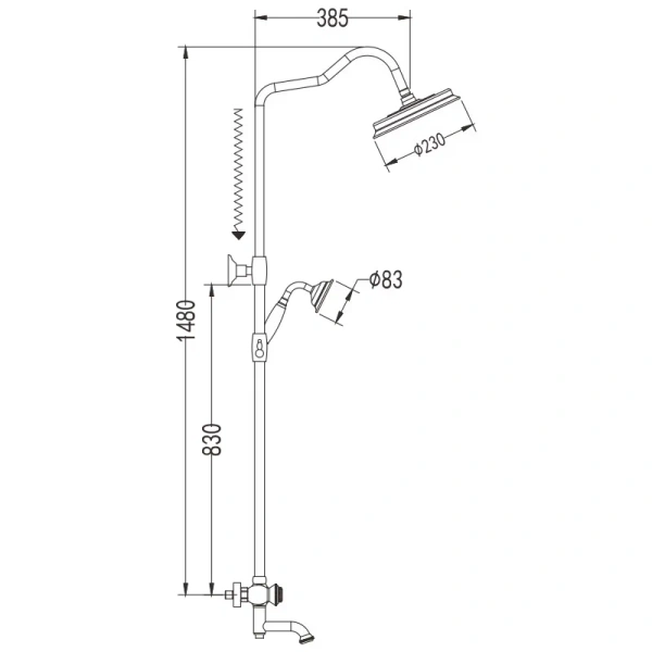 Душевая система Rose R3036Q