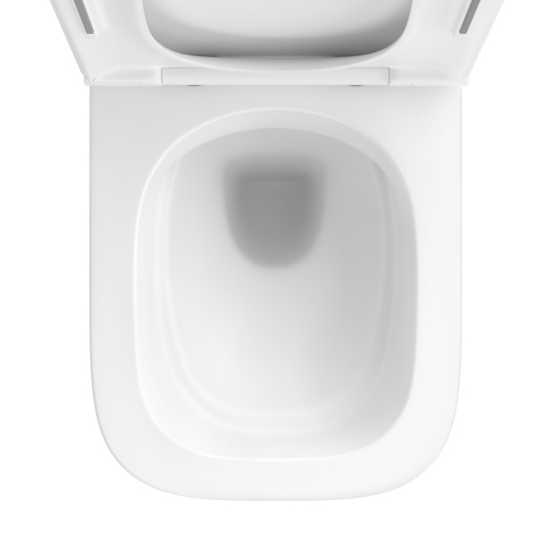 Безободковый подвесной унитаз в наборе 2 в 1: чаша подвесного унитаза, быстросъемное сиденье микролифт, цвет глянцевый белый Wellsee Pure BY Wellsee 182602001