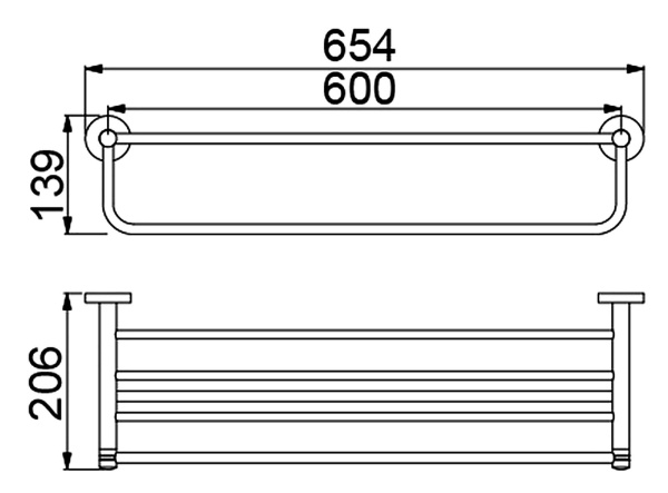 Полка для полотенец Timo Saona 13058/17, матовое золото