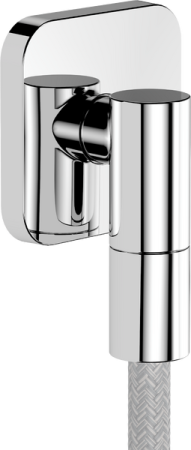Настенная розетка с обратным клапаном Hansgrohe FixFit Fine Q 28884000. хром 28884000