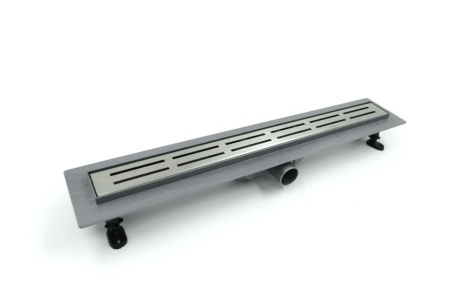 Дренажный канал Timo Smart 60см с решеткой DOUBLE GAP из нержавеющей стали, SM-DGG60-LS40(DRY)