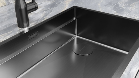 Мойка нерж. сталь NEXT-MULTI SINK 74 UNI, PM787445-GM, вороненая сталь,740х450мм, Paulmark