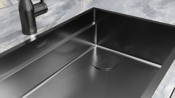 Мойка нерж. сталь NEXT-MULTI SINK 74 UNI, PM787445-GM, вороненая сталь,740х450мм, Paulmark