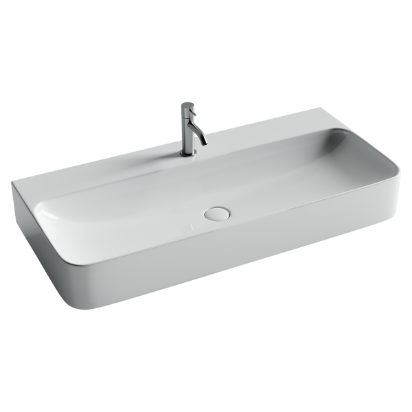 Умывальник Ceramicanova AURA с 1 отверстием для смесителя, без перелива 1000x470x135мм