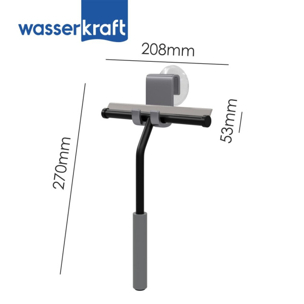 Скребок для душевой кабины WasserKRAFT K-211BLACK