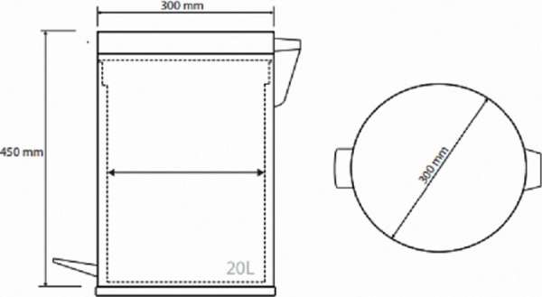 Ведро для мусора Bemeta Hotel 104315082 (20 литров)