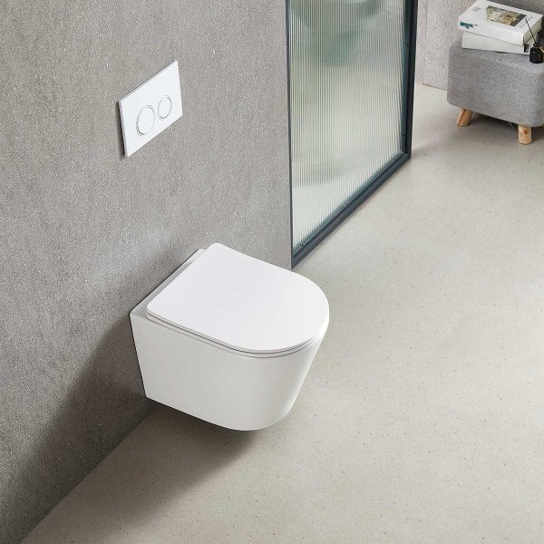 Унитаз подвесной Vincea Tornado Piatti VT1-11T безободковы, цвет белый, ультратонкое soft-close сиденье