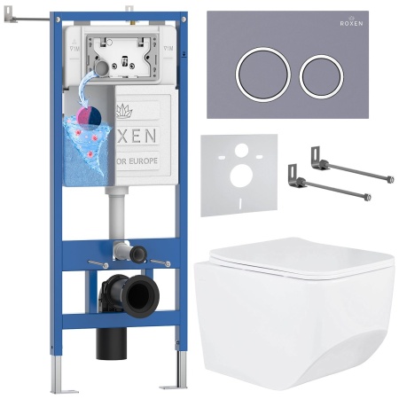 Комплект 6 в 1 RoxenBath StounFix Dual Fresh 966110  (состоит из: 710200, Santi 410260DG, 530145-01)