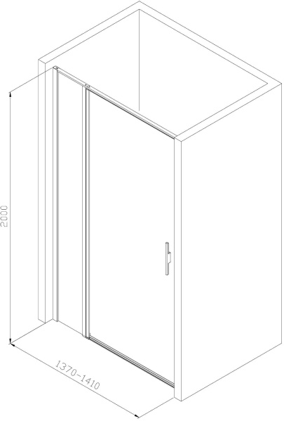 Душевая дверь Allen Brau Priority 140 3.31035.BA серебро браш