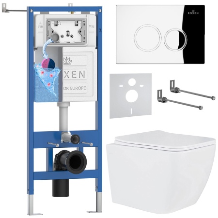 Комплект 6 в 1 RoxenBath StounFix Dual Fresh 513314 (состоит из: 710200, Santi 410260CH, 530135-01)